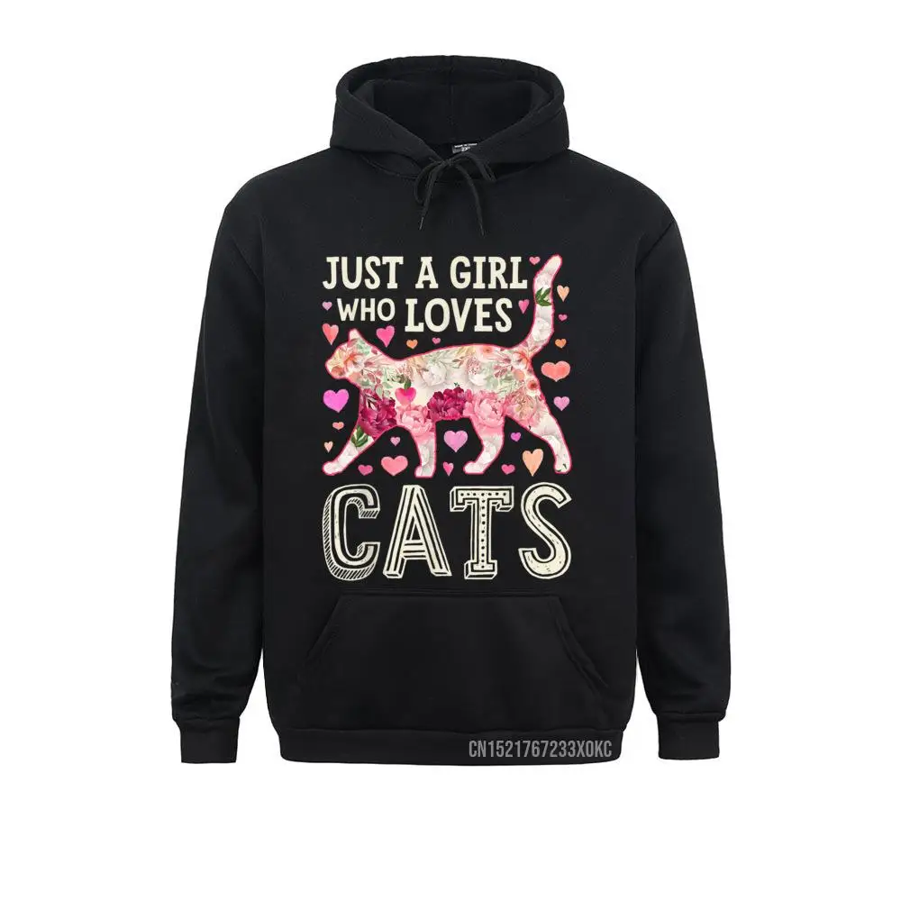 

Cat Just A Girl Who Loves Cats Flower Women Cute Floral Hoodie Sweatshirts Lovers Day Hoodies For Men Hot Sale Sweatshirts