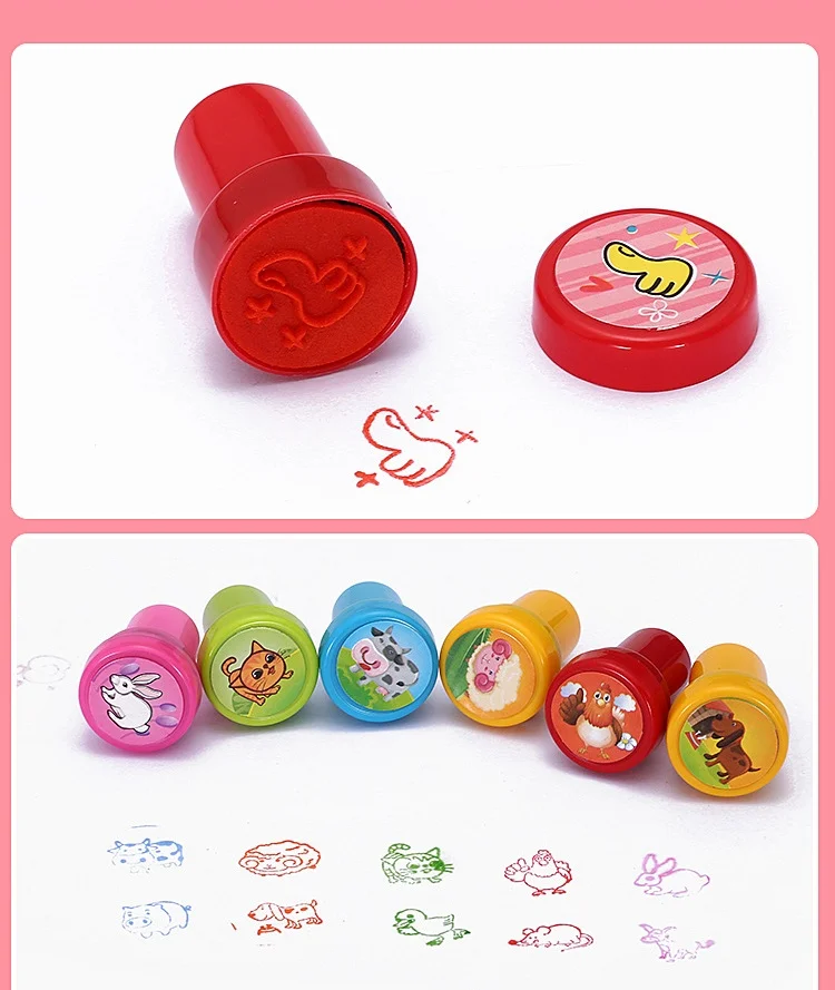 Штамп детский сделай сам 10 шт. живопись детская игрушка Мультяшные животные