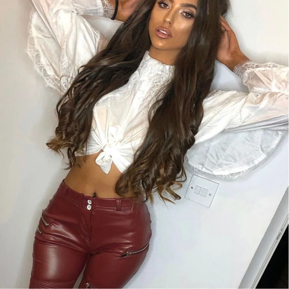 Женские штаны из искусственной кожи Melody теплые беговые леггинсы на молнии