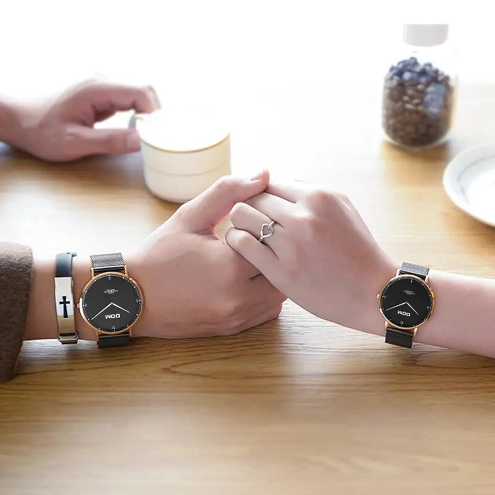 Часы DOM женские кварцевые брендовые Роскошные повседневные водонепроницаемые с