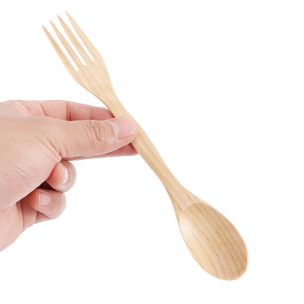 2 в 1 набор деревянных ложек и вилок | Дом сад