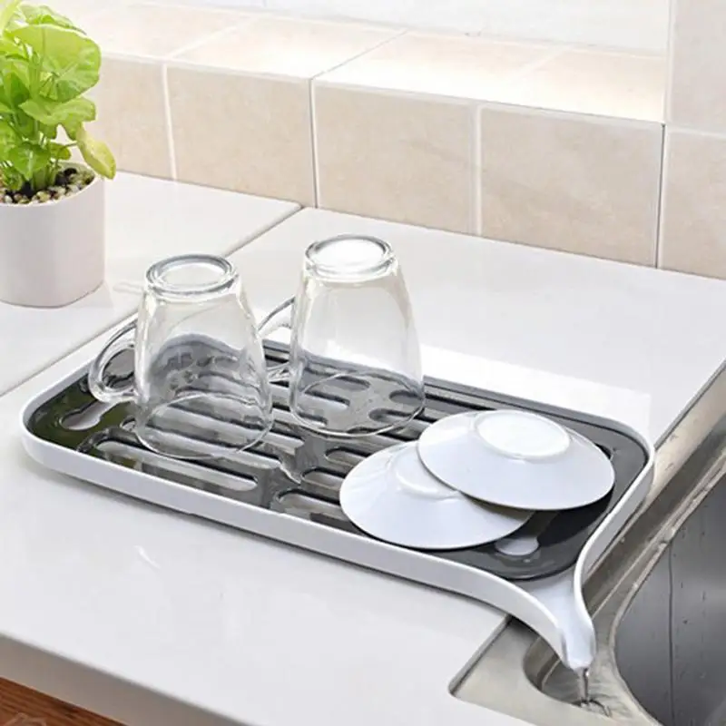 Пластиковый дуршлаг стойка кухня Многофункциональный двухслойный сливной лоток