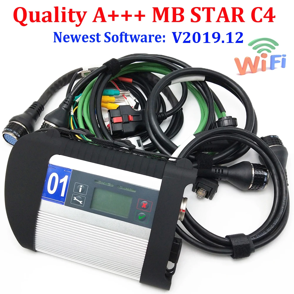 Новейшее V2019.12 программное обеспечение Mb Star C4 Диагностика SD Подключение C4 мультиплексор с wifi Полный чип звезда C4 инструмент для диагностического сканирования автомобиля