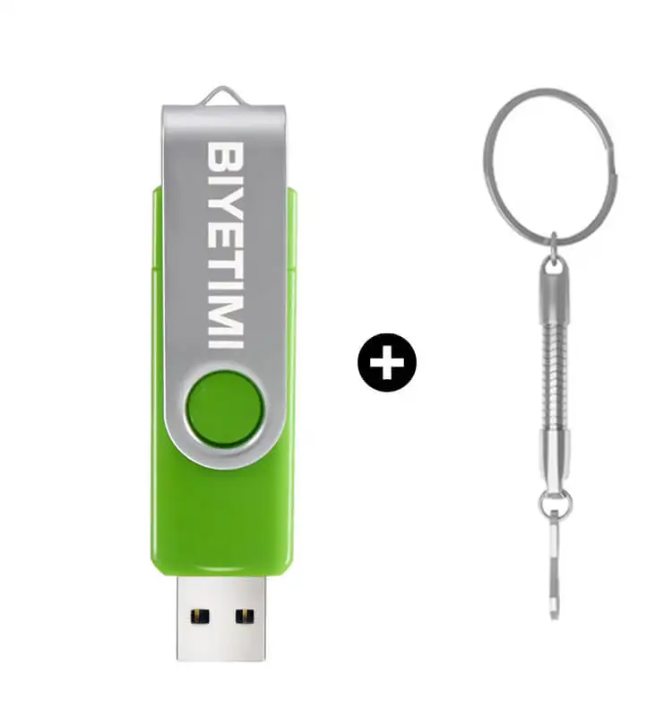 Green with chain Miniseas Многофункциональный USB флэш-накопитель 64 Гб cle usb флеш-накопитель 32 Гб оперативной памяти, 16 Гб встроенной памяти, 8 ГБ 4 ГБ USB 2,0 флеш-накопитель для android/ПК memoria - Цвет: Green with chain