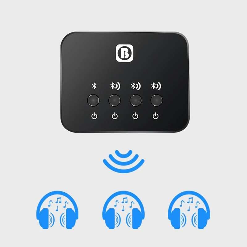 

Bw-107 Bluetooth 4.0 Stereo Audio Transmitter Splitter Adapter Music Receiver Sharing Device Function For Mobile Phone For Earph