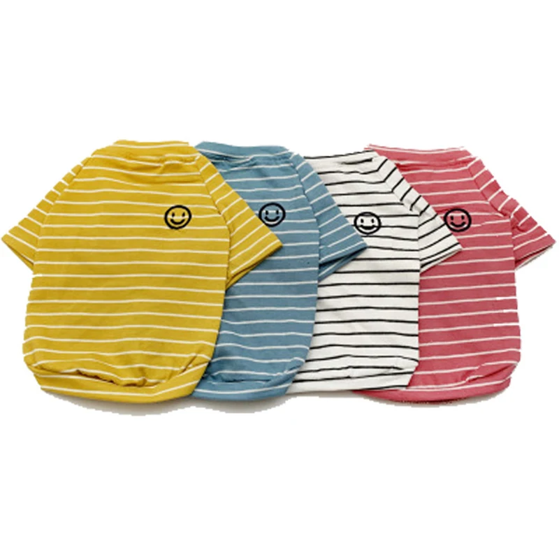

Pet Clothes Sweet Pet Parent-Child Clothes Pure Cotton Striped Styles Dog Cat Clothing T-Shirts Pet Accessories