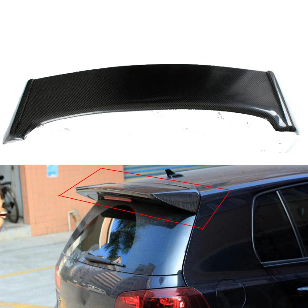 Черный Задний спойлер на крышу из углеродного волокна для Volkswagen VW Golf 6 VI MK6 GTI 2010-2013 Запчасти для тюнинга автомобилей