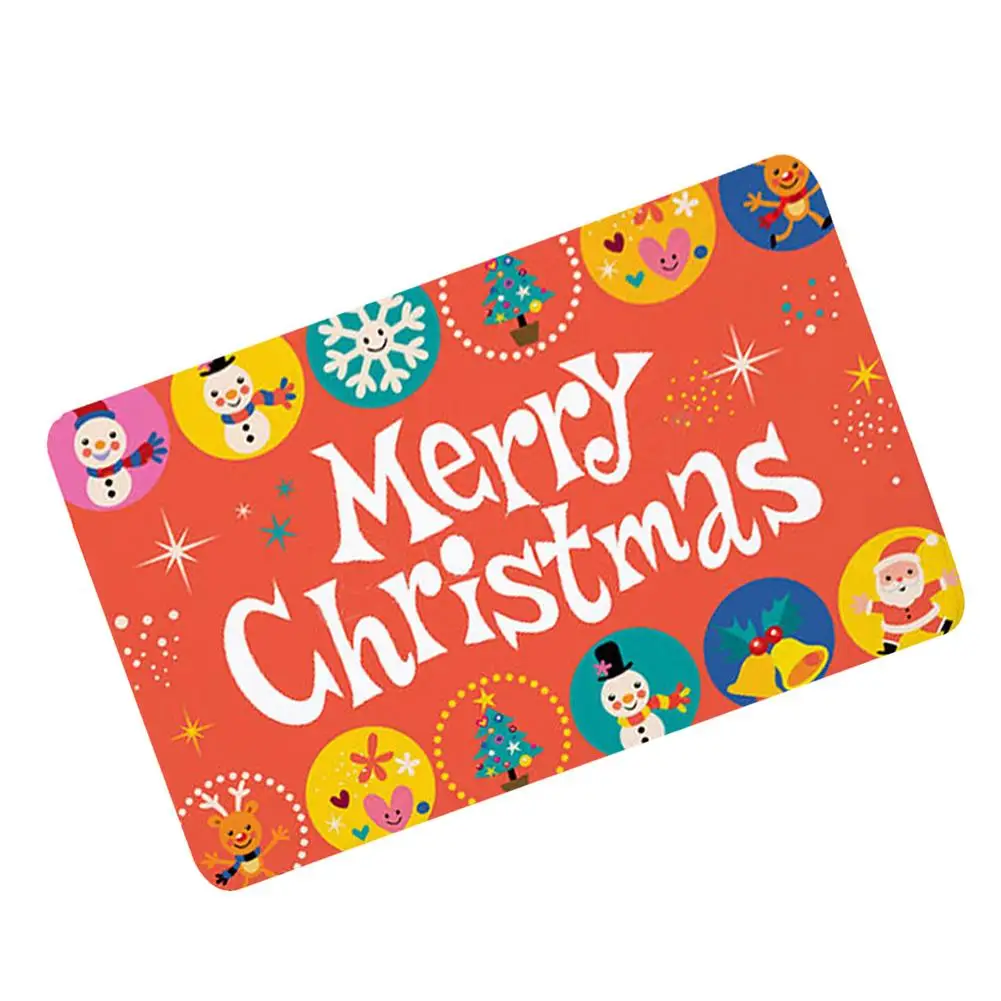 

Дверной коврик у входной двери Рождественский олень Санта-Клаус грязеотталкивающий коврик нескользящий входной коврик для входа Liv