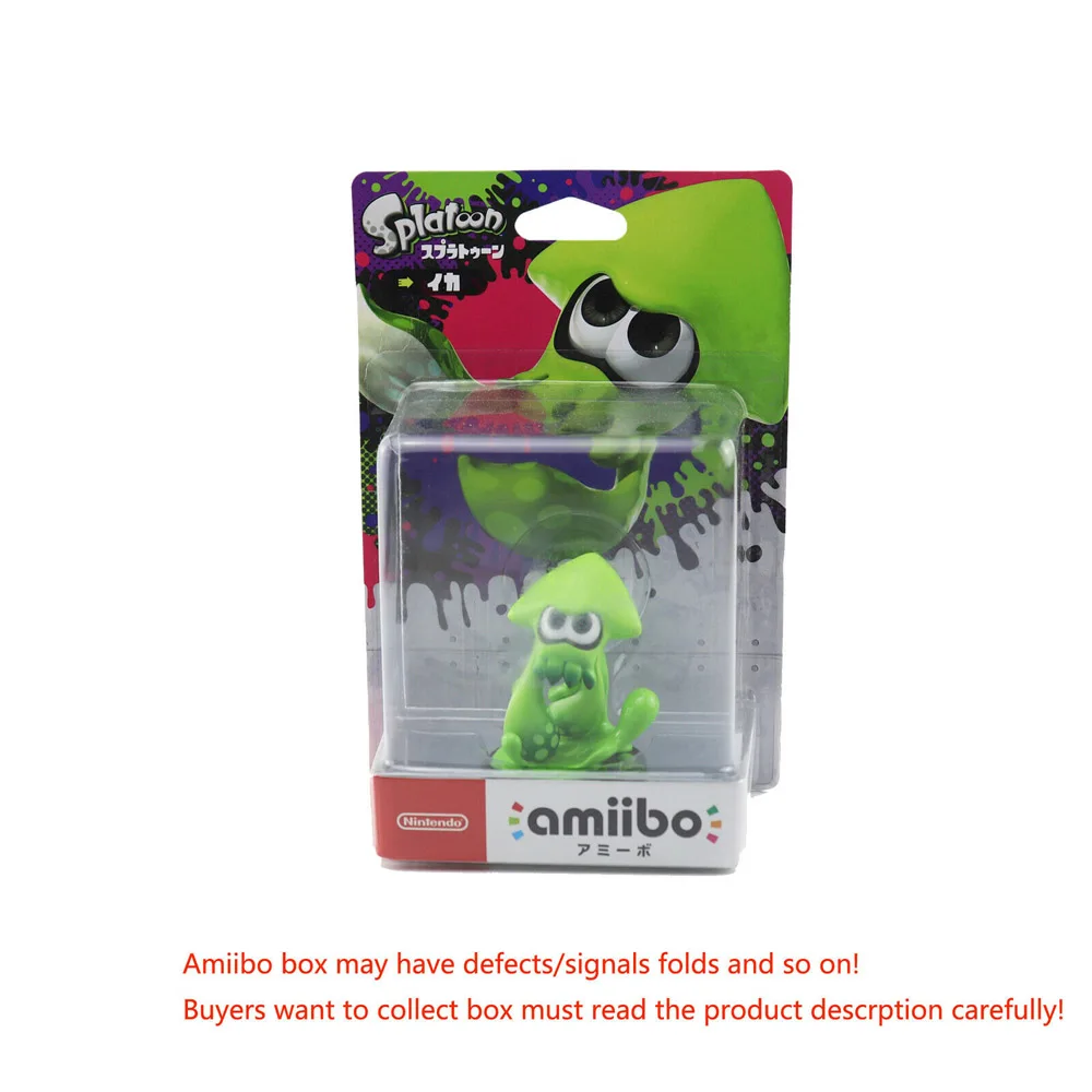 Inkling Squid Green Amiibo Splatoon2 фигурки чернильный мальчик девочка кальмар жемчужина пристани для NS - Цвет: Inkling Squid Green