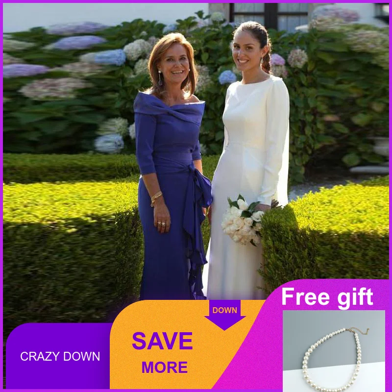 

Purple Mermaid Mother of the Bride Plus Size 2020 Ruched Chiffon Floor Length Formal Wear Plus Size Wedding Guest vestaglia spos