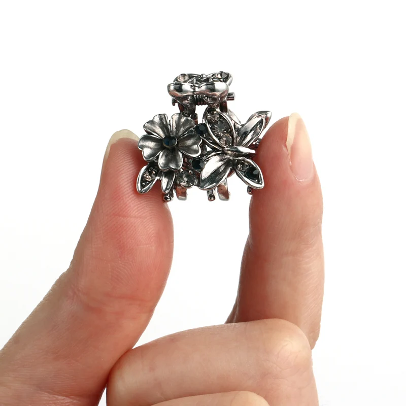 Женские великолепные Стразы маленькие Цветочные заколки для волос