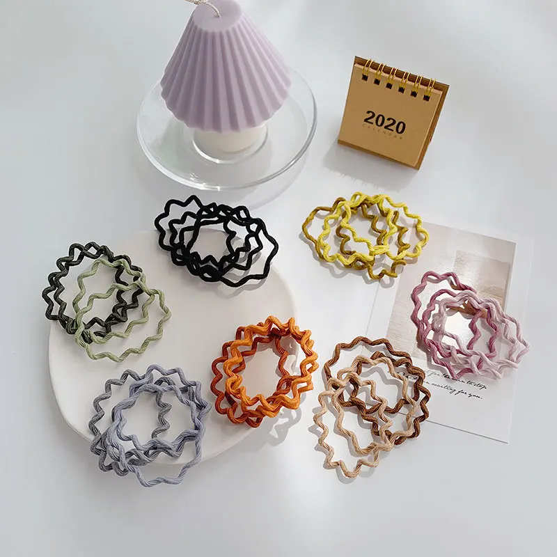 

Wavy hair rope female small jewelry head rope rubber band tie hair headdress hair accessories new