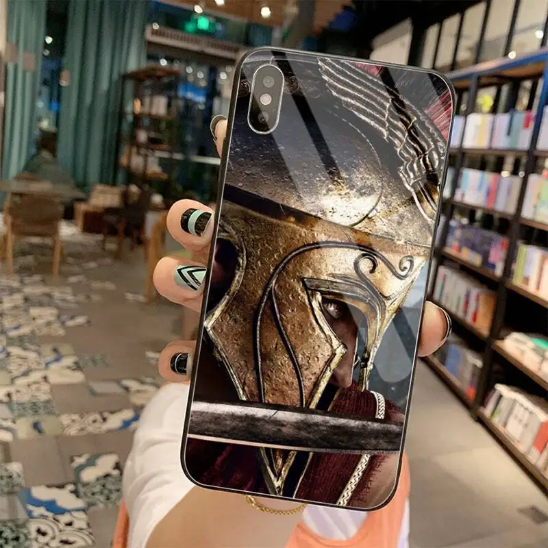 Мягкий чехол для телефона Spartan 300 Warrior Man закаленное стекло iPhone 11 Pro XR XS MAX 8X7 6S 6 Plus SE