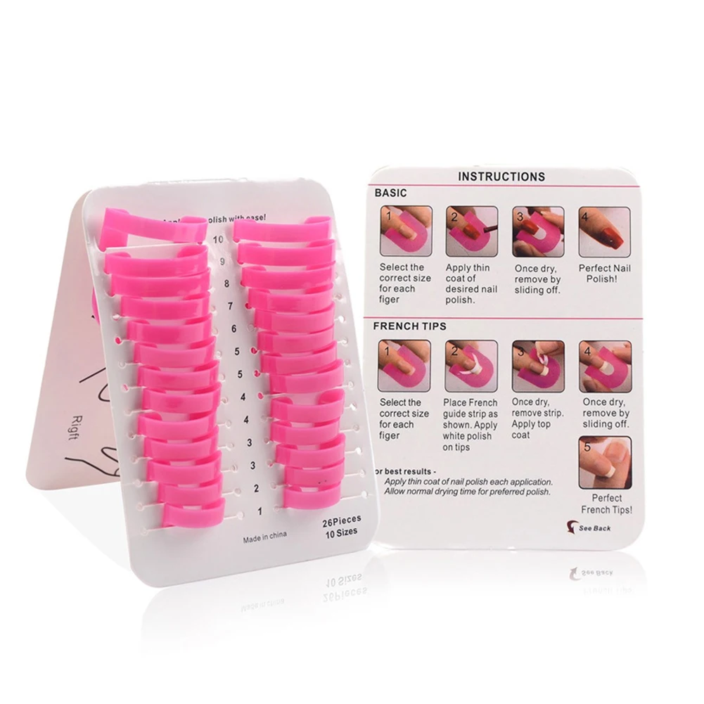26 шт гелевая Форма для ногтей модель зажим маникюра дизайн непроливающаяся