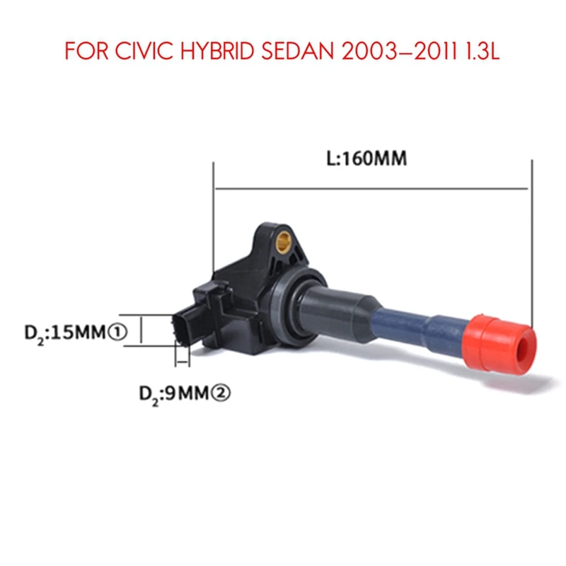

4 катушки зажигания для автомобиля Honda Civic Hybrid Sedan 2003-2011 1.3L 30521PWA003