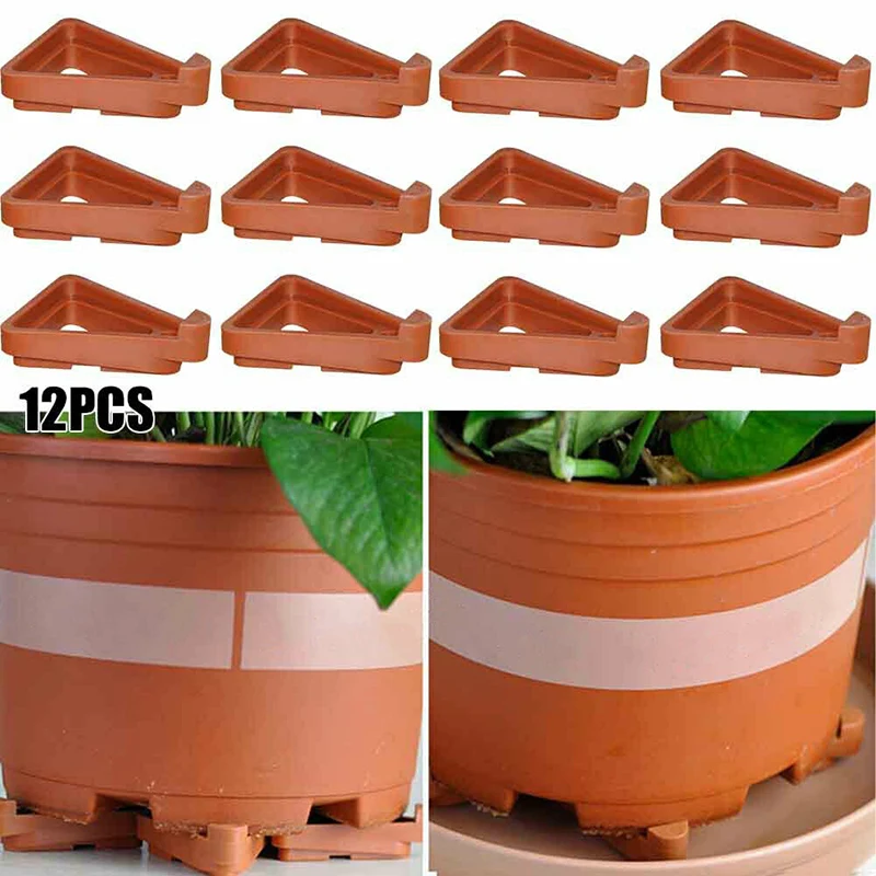 

12 Pcs Invisible Low Profile Flower Pot Feet Garden Plant Pot Feet Risers Outdoor J8
