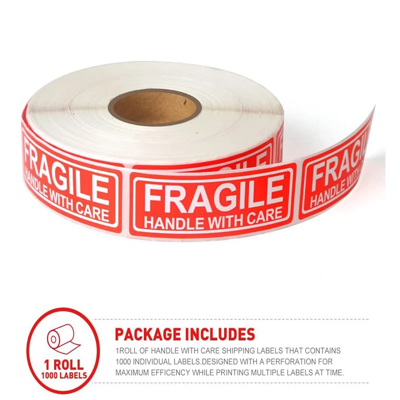

FRAGILE Fragile Sticker Transport Label 25x75MM
