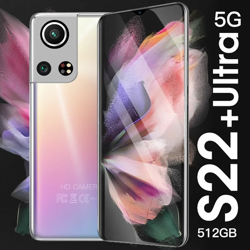 

S22 Ultra 6.7 Inch Smartphone 16G+512G Global Version Phone Suitable for Xiaomi POCO Huawei Samsung Vivo headset Original