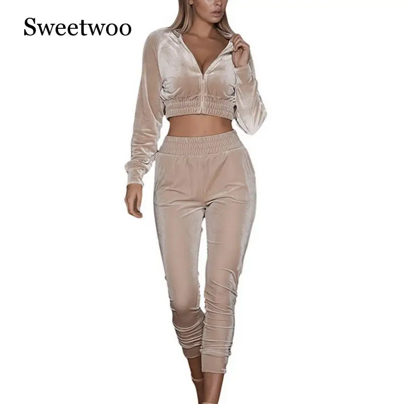 Женский атласный тренировочный костюм привлекательный укороченный топ на