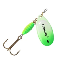 new metal fishing lure 4g 4 8g 7g 10g 14g spinner bait high quality hard baits treble hook fishing tackle for pike