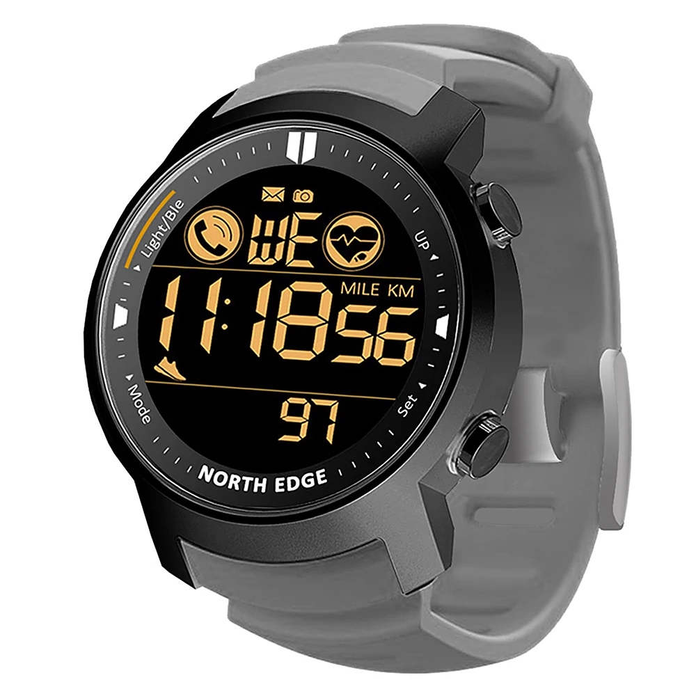 

Мужские смарт-часы с пульсометром, водонепроницаемость до 50 м