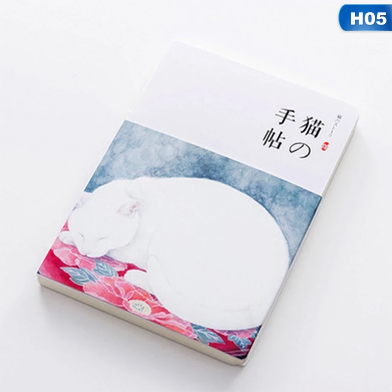 

1 Pcs Cute Cat Notebook Paper Sketch Book Office School Supplies Gift New Blank Vintage Sketchbook Diary Drawing Painting