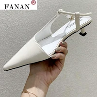 2021 summer fashion comfortable pointed women sandals one word buckle women casual sandals stiletto high heels shoes for women