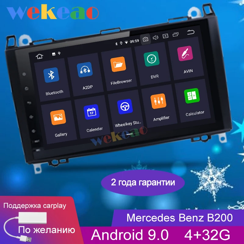 Wekeao 9 &quot1 Din Android 0 автомобильный Dvd плеер для Mercedes Benz B200 W203 S203 C180 C200 C209 W209 C208 W208