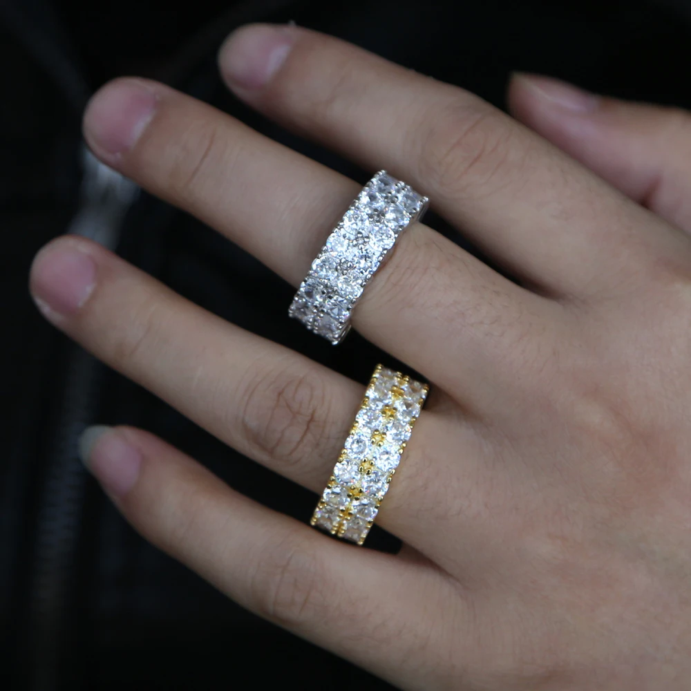 Винтажное кольцо Для панка для мужчин и женщин модные двойные кольца в стиле