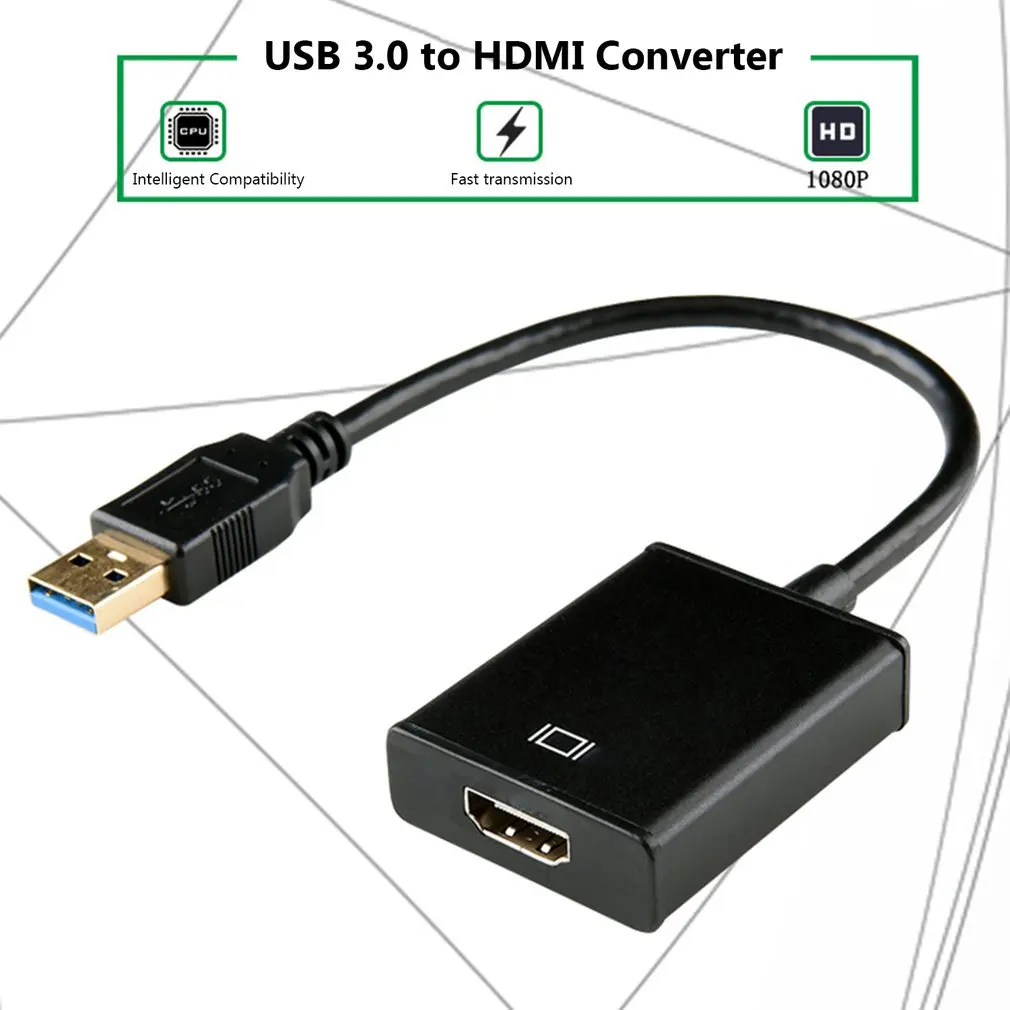 HD 1080P USB 3 0 к HDMI конвертер адаптер usb кабель внешняя видео карта Multi touch монитор для