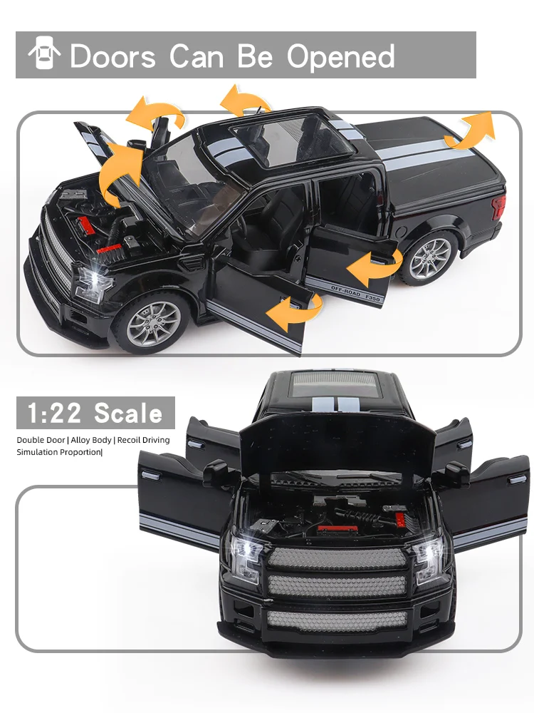 Модель грузовика-пикапа литый под давлением детская игрушка Ford F350 Raptor