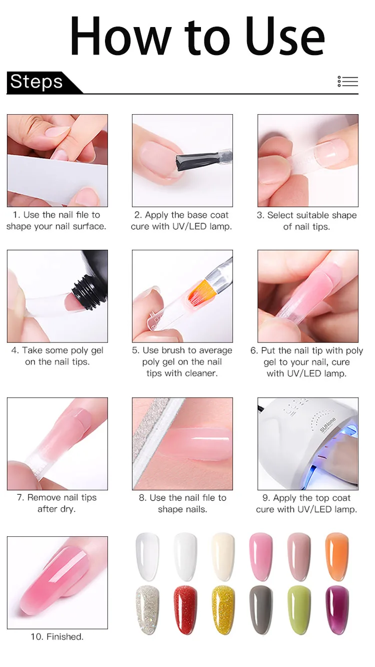 

30ML UV Nails Extension Gel Decoration Art for Nail Solution Manicure Art Clear Extension Acrylic Gel DropShipping