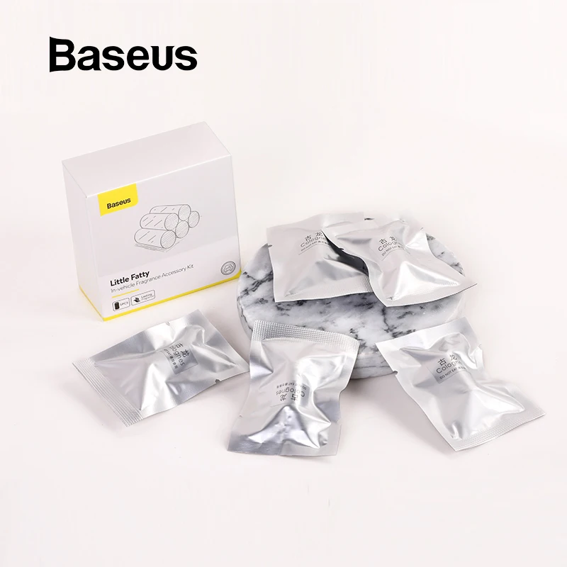 5pcs Refills Cologne Baseus твердый автомобильный освежитель воздуха, металлический автомобильный освежитель воздуха, автомобильный диффузор, ароматерапия, зажим для вентиляции, твердый парфюм - Название цвета: 5pcs Refills Cologne