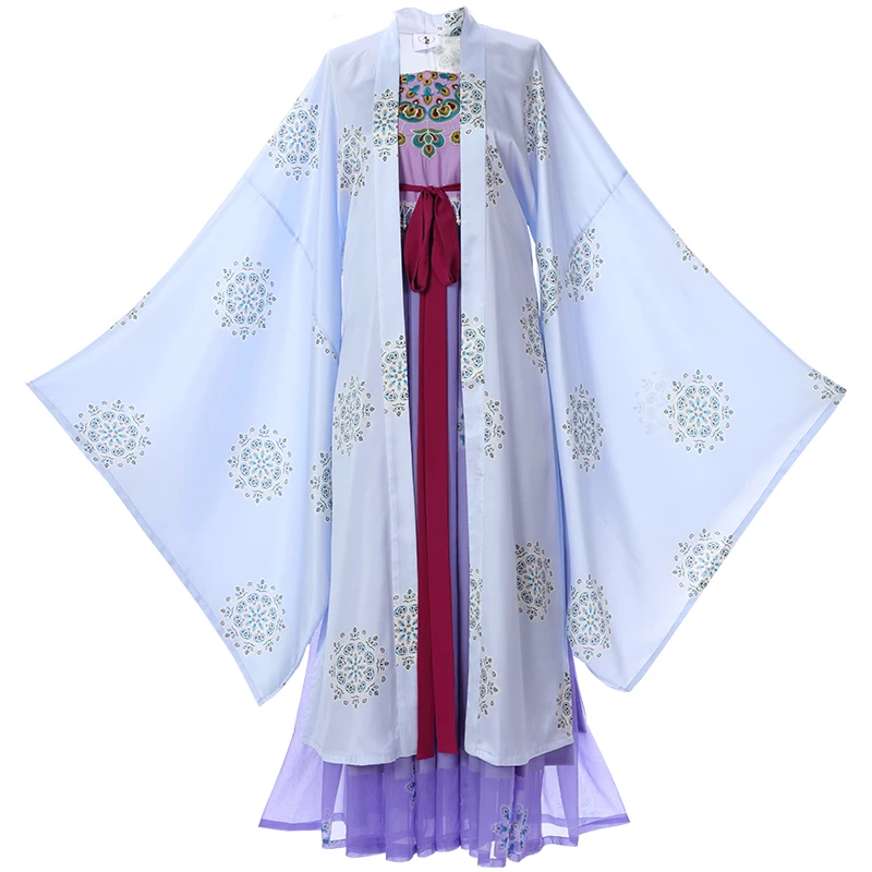 

language cat killings hanfu female authentic original tang system spends big blue sleeve shirts autumn myrobalan skirts