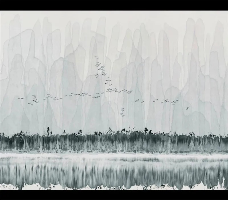 Большие Настенные обои на заказ абстрактная роспись свободные чернила китайская