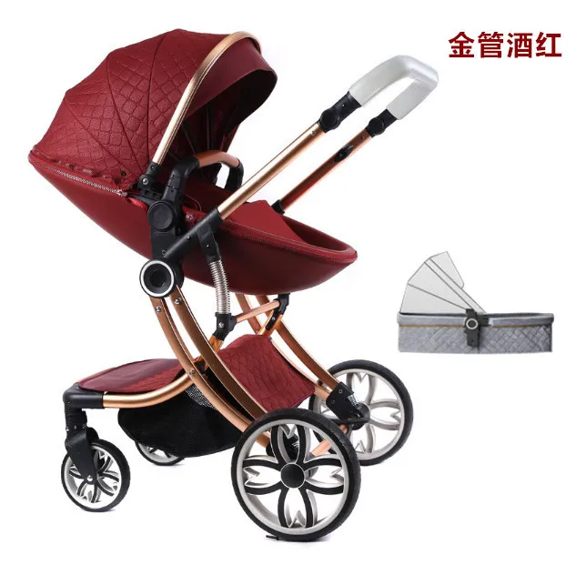 Baby Stroller Can Sit Reclining 2 In 1 Steerable Newborn Shock Absorber Four Wheel Children Foldable