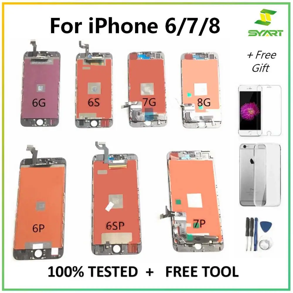 Для iphone 6 6S 6SP 7 7P ЖК-дисплей сенсорный экран дигитайзер Замена для iphone 4,7 ''5,5'' ЖК-экран