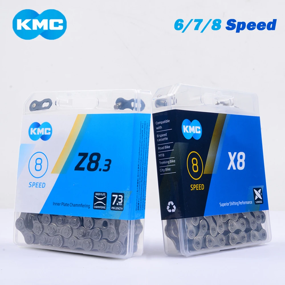 Цепь для горного велосипеда KMC Z8.3 X8 оригинальная цепь 116L 8 скоростей|Велосипедная
