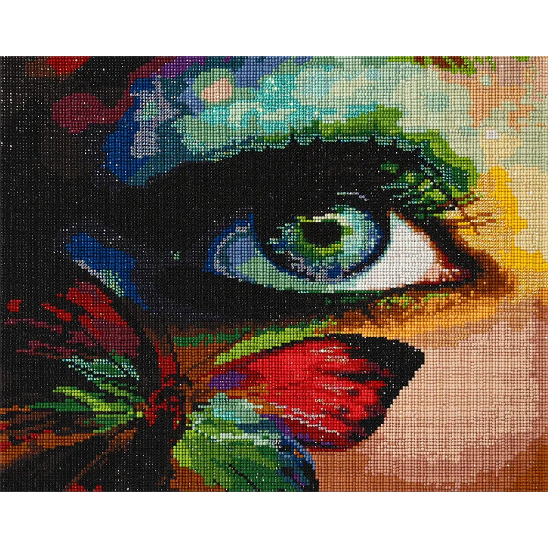 

Алмазная 5D Вышивка «глаза бабочки», картина из круглых страз «сделай сам», мультяшный рисунок, вышивка крестиком, домашний декор, подарок