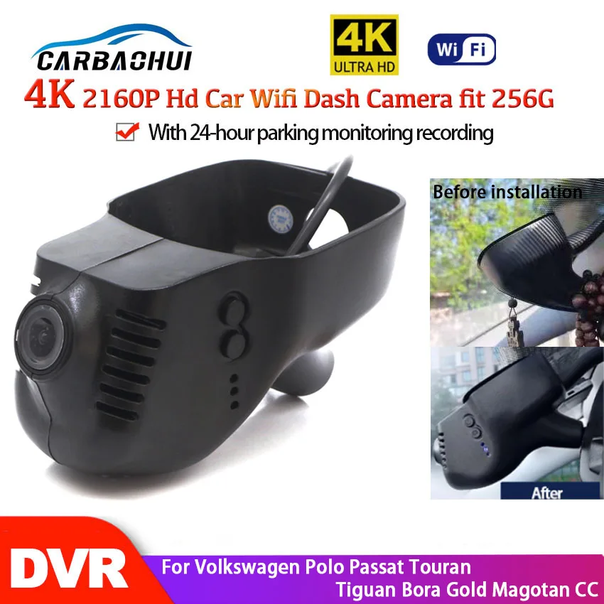 Car Wifi DVR Driving Video Recorder Dash Cam APP Control Function For Volkswagen Polo Passat Touran Tiguan Bora Gold Magotan CC