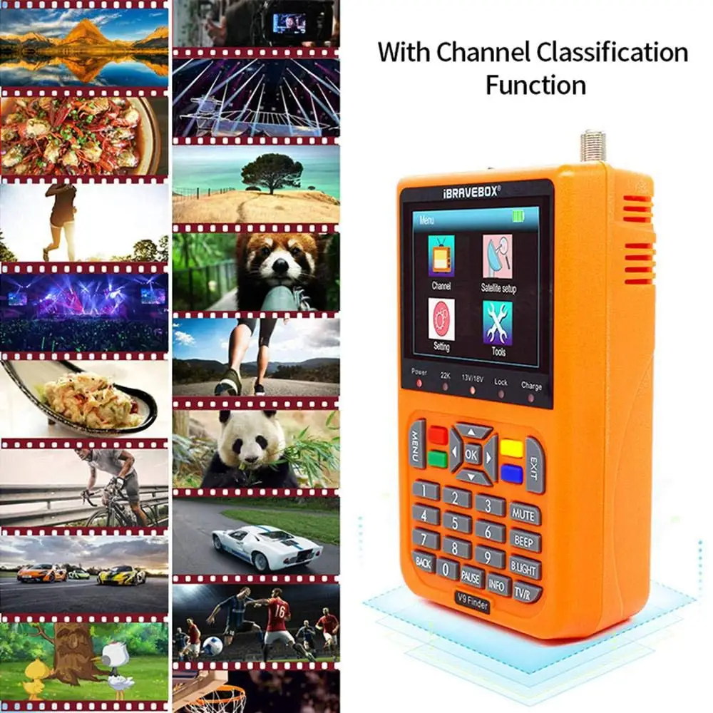 V8 finder upgrade V9 Finder спутниковый Finder DVB-S/S2 HD FTA MPEG-4 высокой четкости с 3,5 дюймовым ЖК-дисплеем