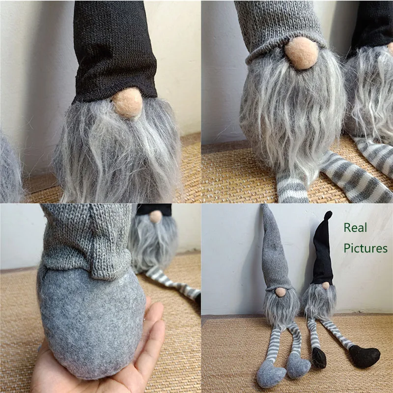 2 шт./компл. черный серый скандинавский плюшевый орнамент вязаная Рождественская