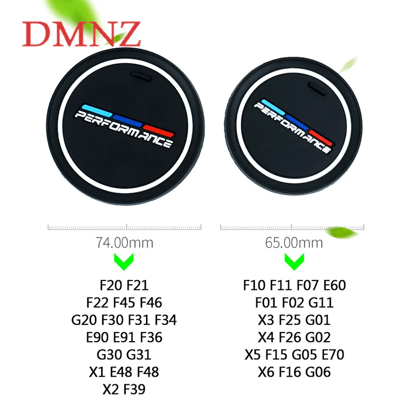 

2PCS Car Coasters Cup Holder Mats For BMW E90 E60 F10 G30 F30 F20 G20 X5 F15 E70 E91 F31 F11 X3 F25 X1 F48 F34 F36 Accessories