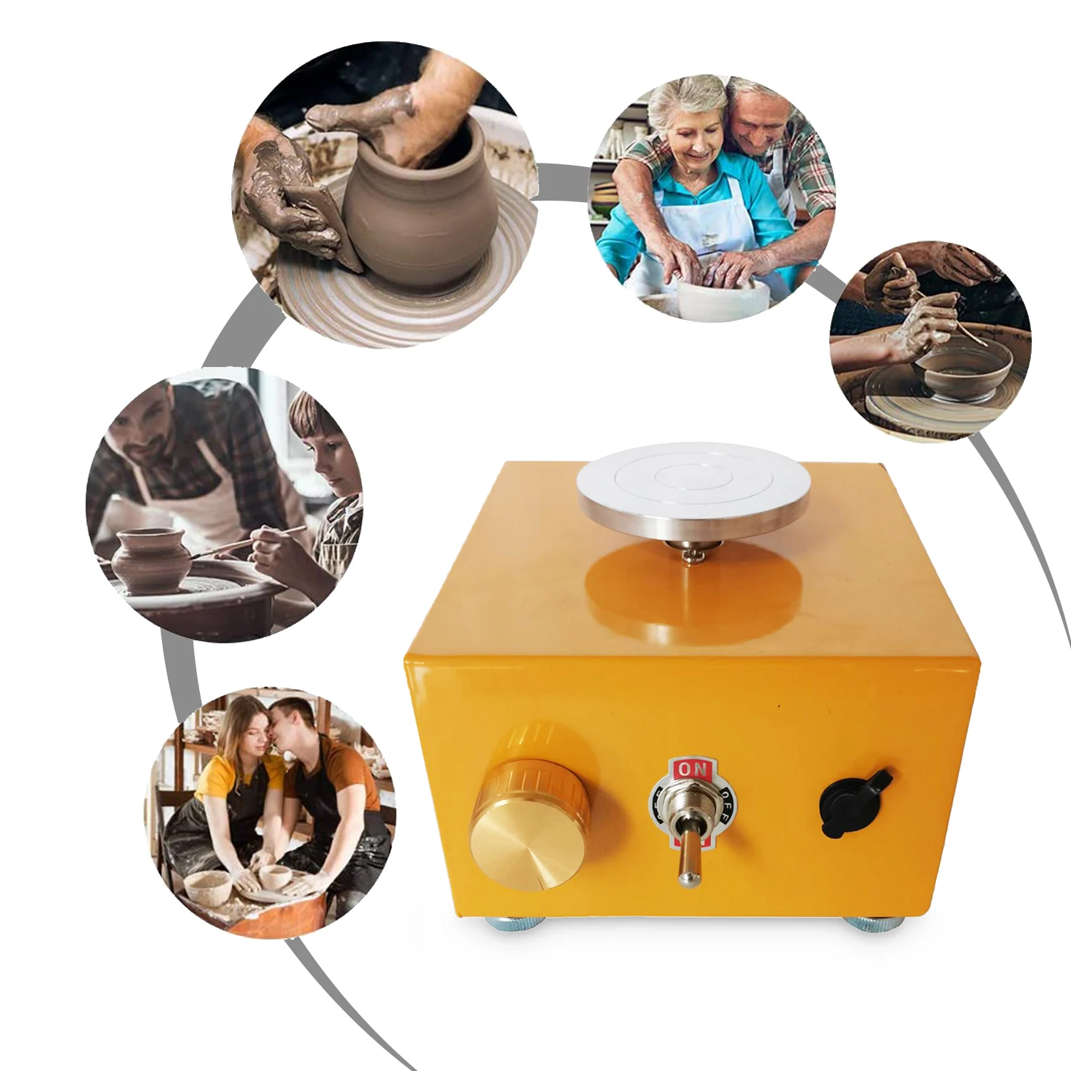 

Electric Pottery Wheel Machine Turntable Mini Ceramic DIY Clay Wheel for Ceramic Work Ceramics Clay Art Forming Craft Cenoz