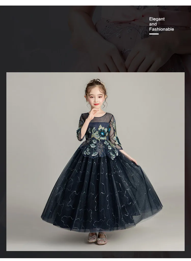 Свадебное платье для девочек; vestidos de noche; нарядные вечерние бальные платья принцессы; Одежда для девочек; Детский костюм для первого причастия; платье для девочек