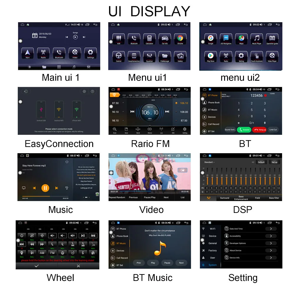 Автомобильный мультимедийный плеер 9 &quotAndroid 10 0 стерео радио для Volkswagen VW Universal 2018
