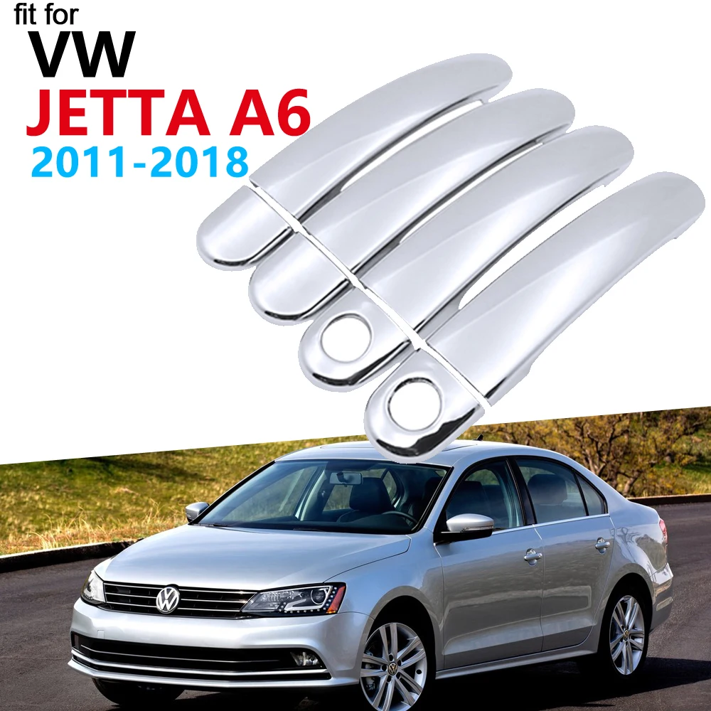 Роскошный хромированный набор накладок на дверную ручку для Volkswagen VW Jetta A6 2011 ~ 2018
