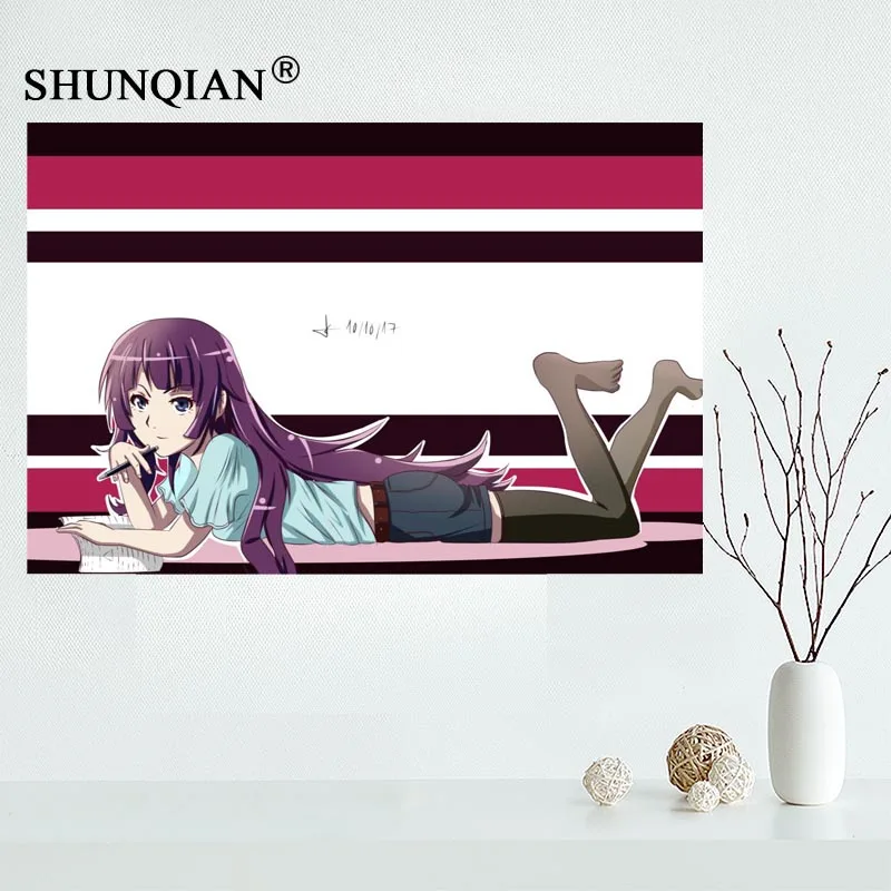 Настенный декор на заказ холсте senjougaсигнара Hitagi красочный постер ткань