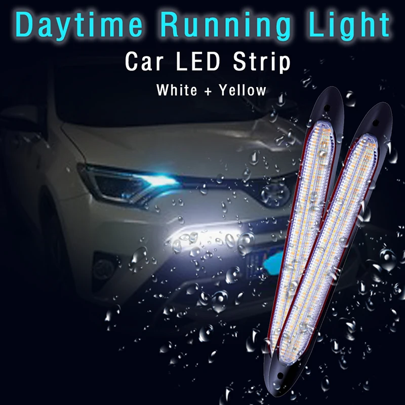 2 шт. автомобиль светодиодные передние фары Габаритные огни полосы