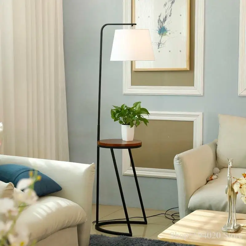 Nordic Wood Led Floor Light Loft Standing Lamp Fabric Decor Home Lighting Lamps for Living Room Flooring | Лампы и освещение